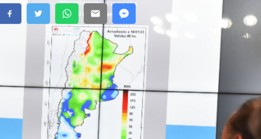 Agricultura prevé el fin de La Niña para febrero y pronosticó lluvias para la próxima quincena