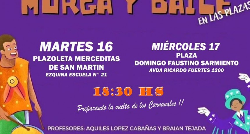 Dorrego: continúan las jornadas de murga