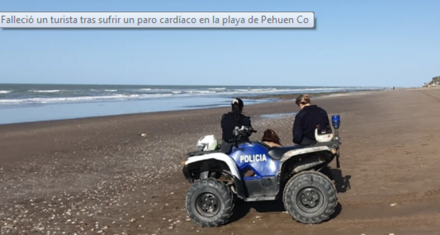 Falleció un turista tras sufrir un paro cardíaco en la playa de Pehuen Co