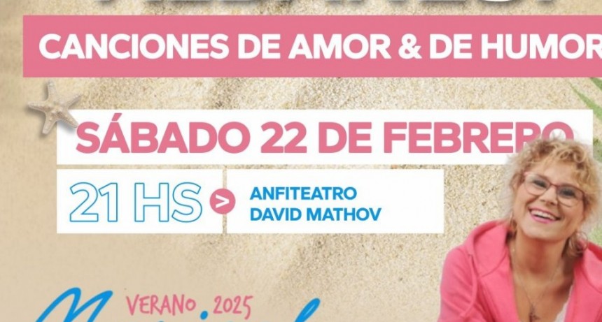 Marisol. Florencia Albanesi actuará el sábado en el Anfiteatro