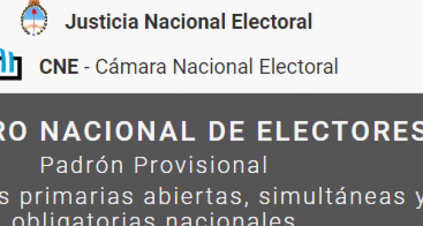 Dónde voto: publicaron el padrón provisorio