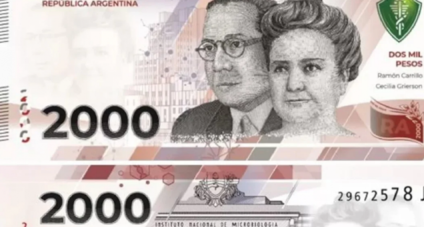 Comienza a circular el nuevo billete de 2000 pesos